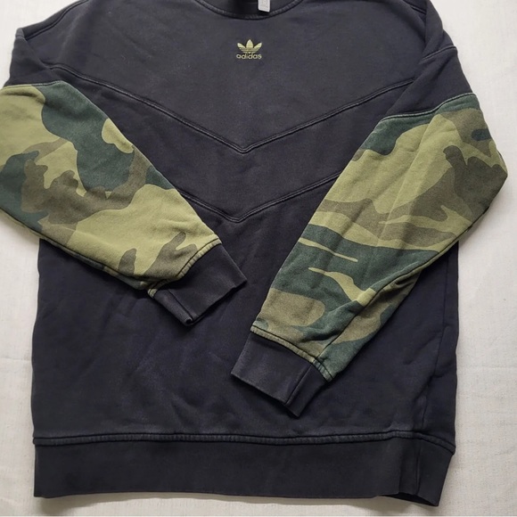 Men’s Adidas Camo Trefoil Sweatshirt Pullover French Terry - Picture 7 of 7